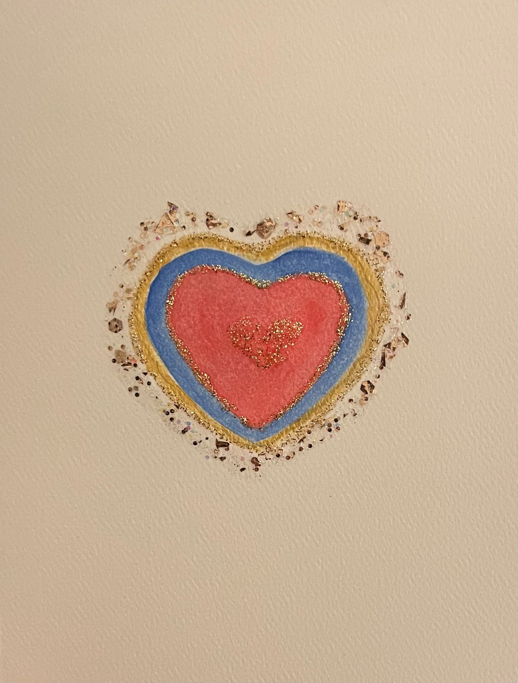 Red + Blue Heart Card