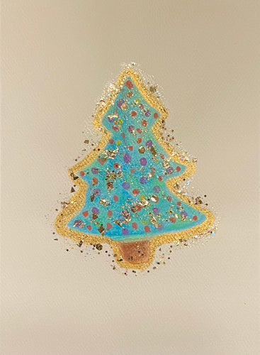 Christmas Tree Watercolor Card II