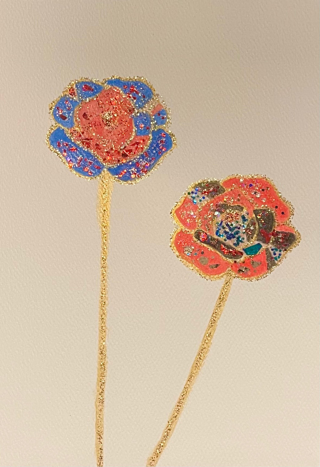 Deux Roses Watercolor Card