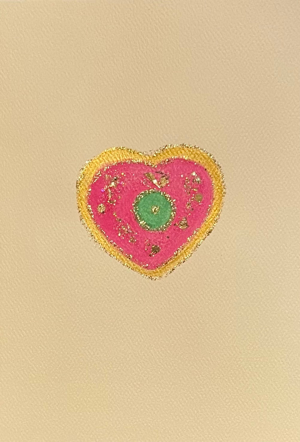 Pink Heart Watercolor Card