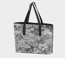 Roses en Noir et Blanc Vegan Leather Tote