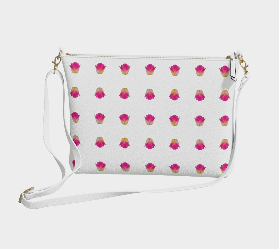 Pink Tulips Crossbody Bag