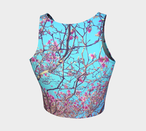 Pink Magnolias Athletic Crop Top