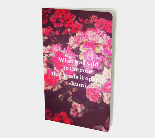 Night Roses + Rumi Quote Journal