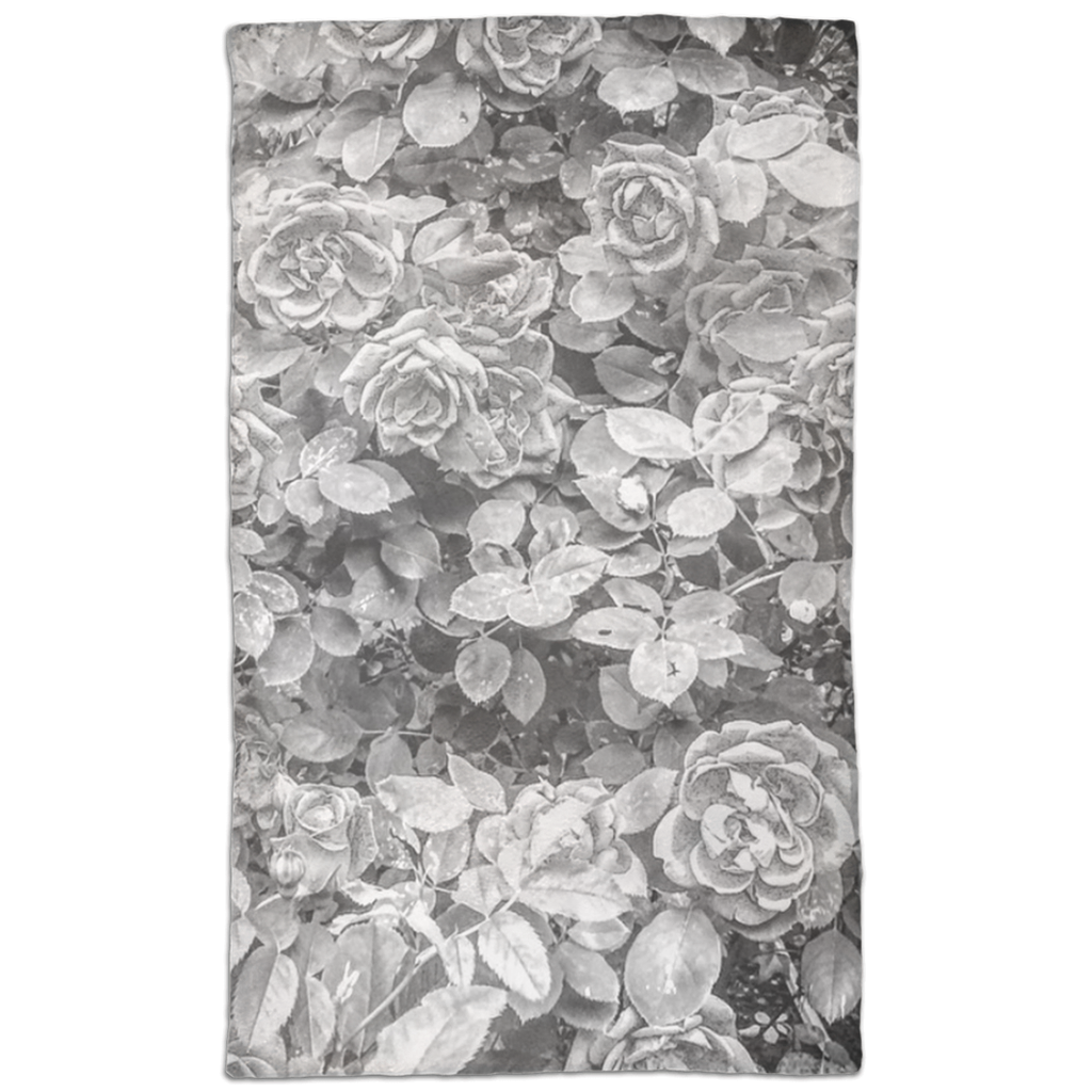 Roses en Noir et Blanc Hand Towel