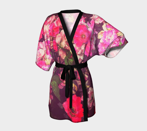 Night Roses Kimono Robe