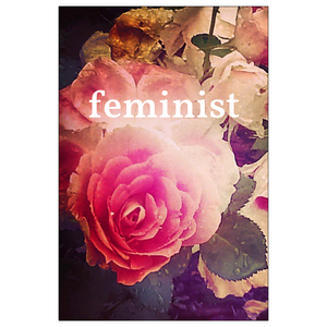 Roses + Feminist Postcard