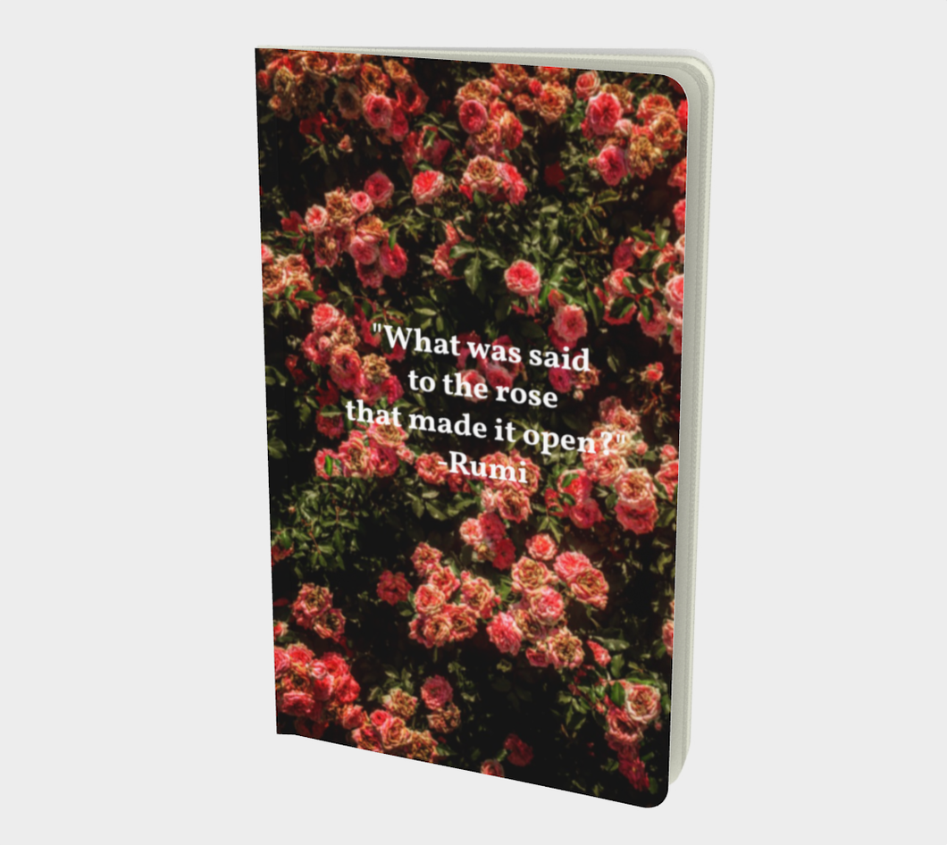 Rose Garden + Rumi Quote Journal