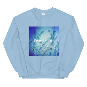 Blue Spring + Feminist Sweatshirt