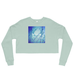 Blue Spring + Bloom Crop Sweatshirt