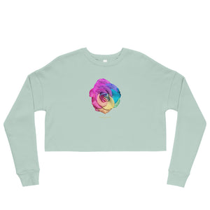 Fleur Arc-en-Ciel Crop Sweatshirt
