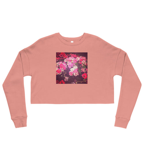 Night Roses Crop Sweatshirt