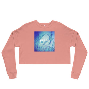 Blue Spring + Peace Crop Sweatshirt