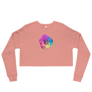Fleur Arc-en-Ciel Crop Sweatshirt